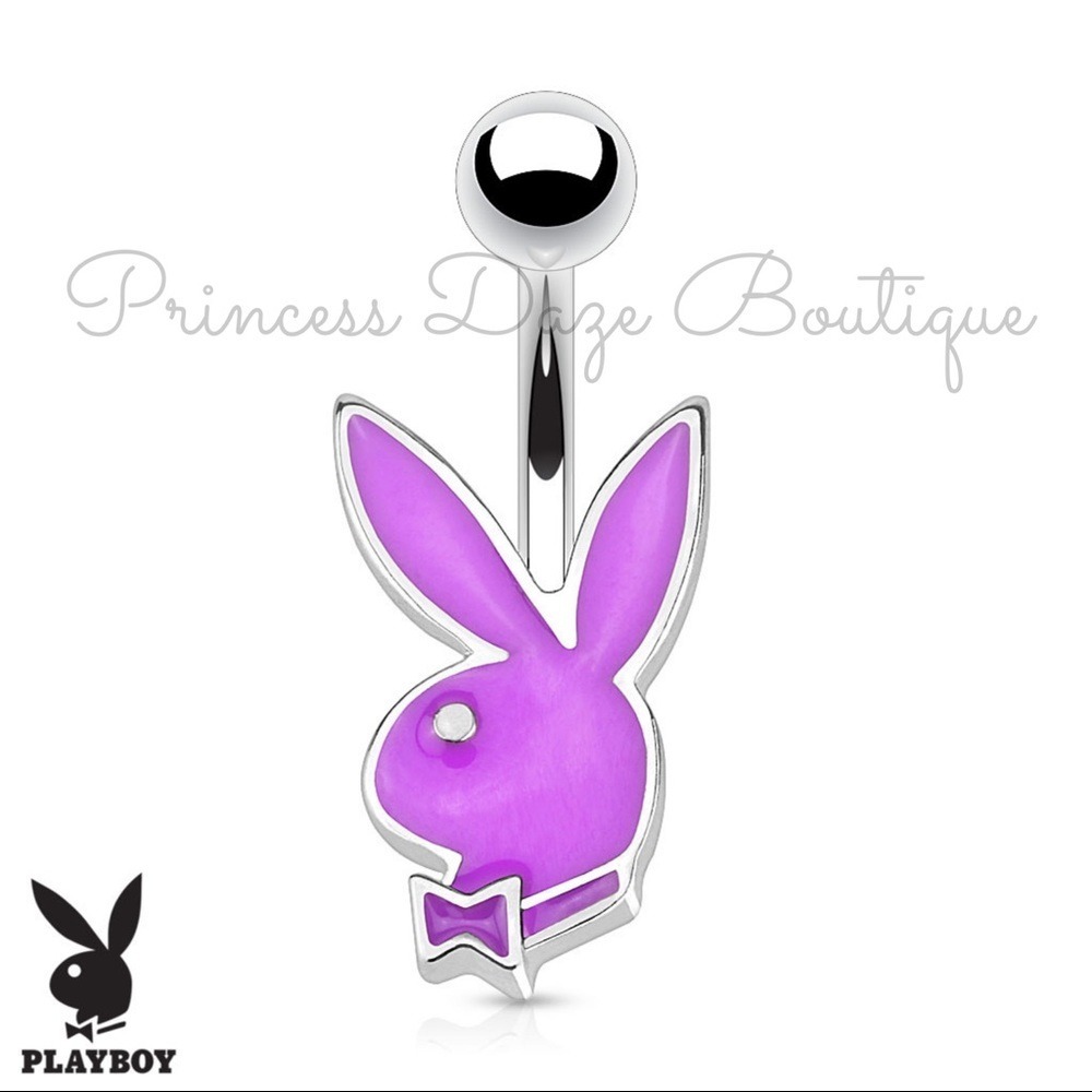 Purple Playboy Bunny Belly‎ Button Ring